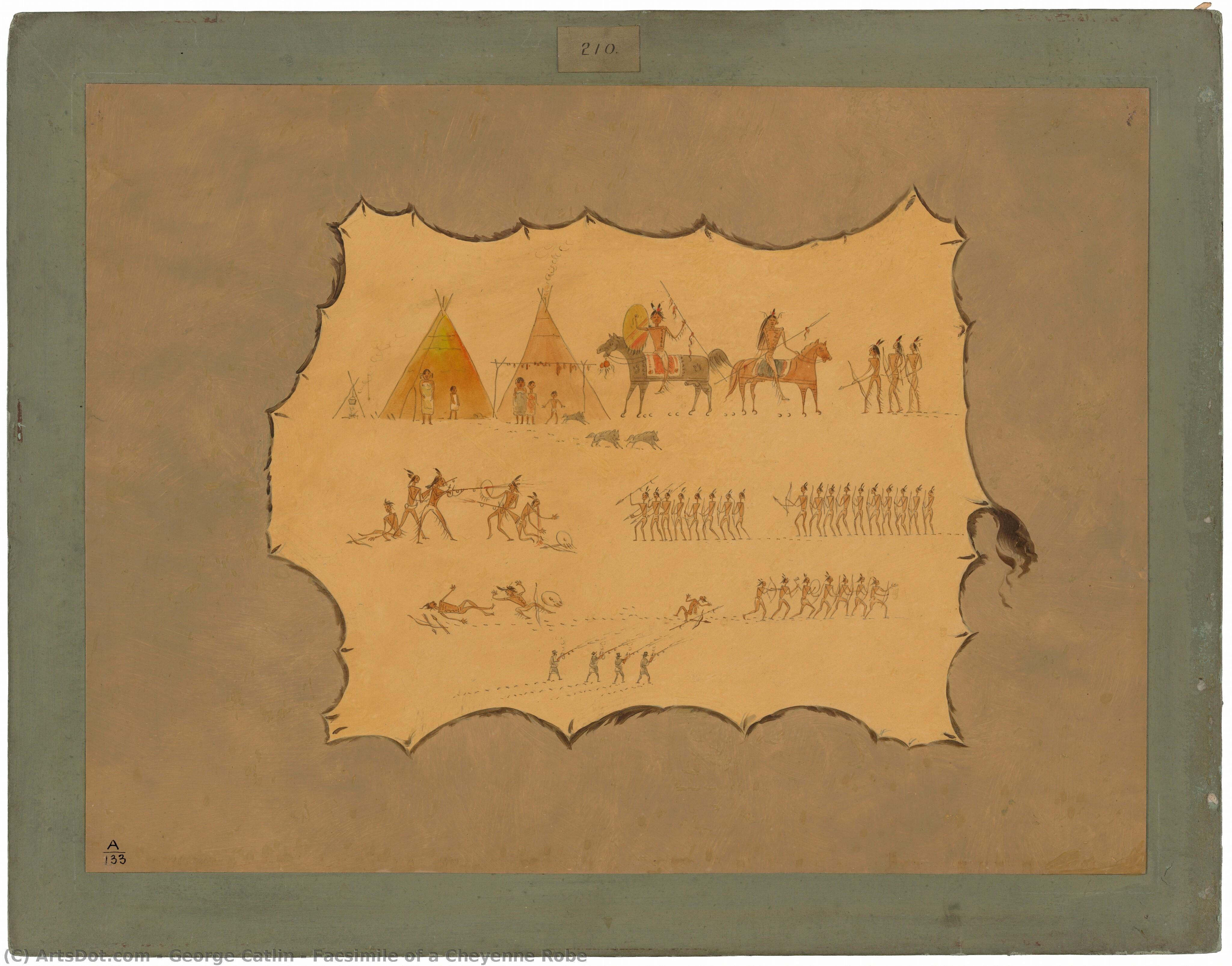 Facsimile Of A Cheyenne Robe — George Catlin