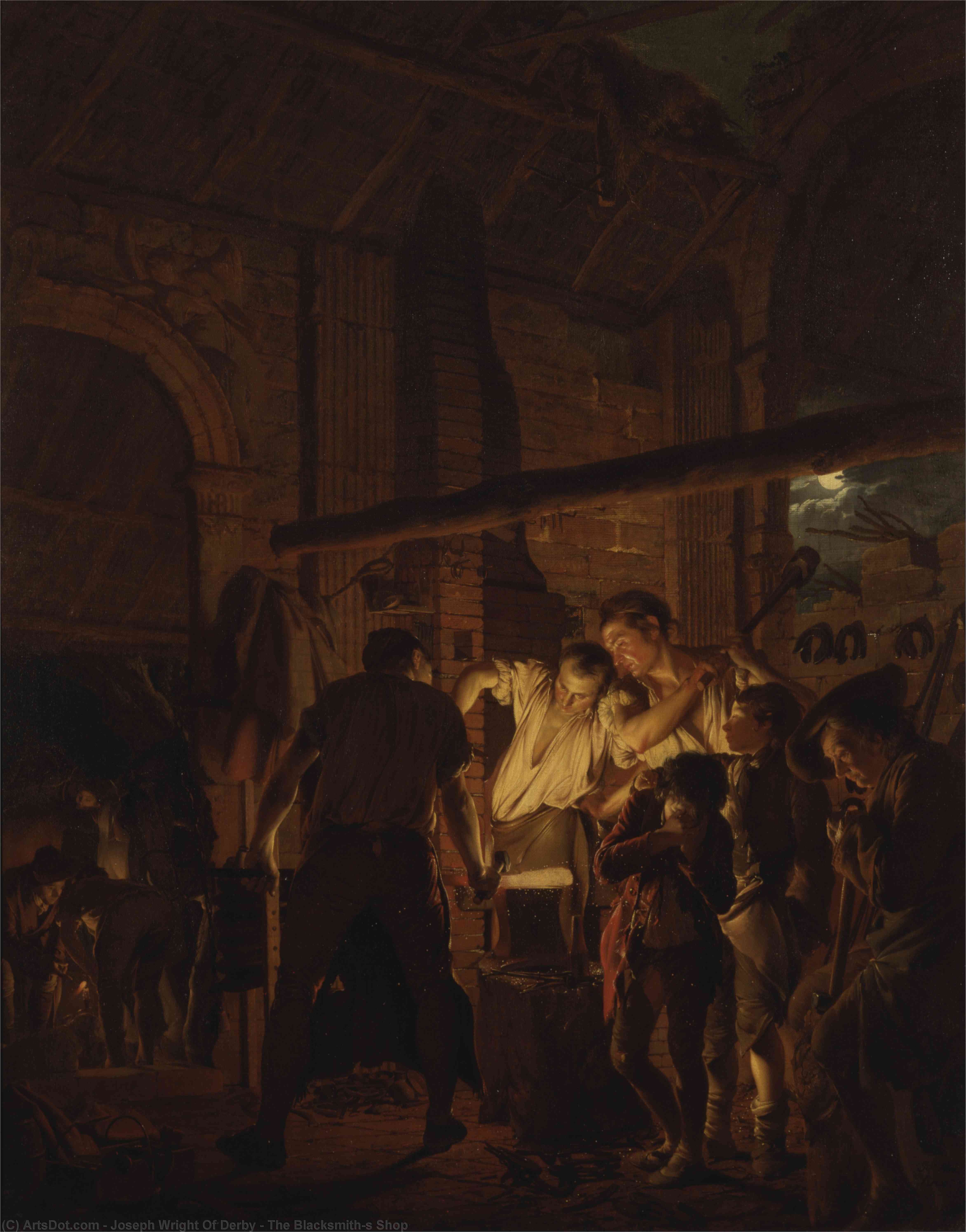 The Blacksmith's Shop — Joseph Wright Of Derby