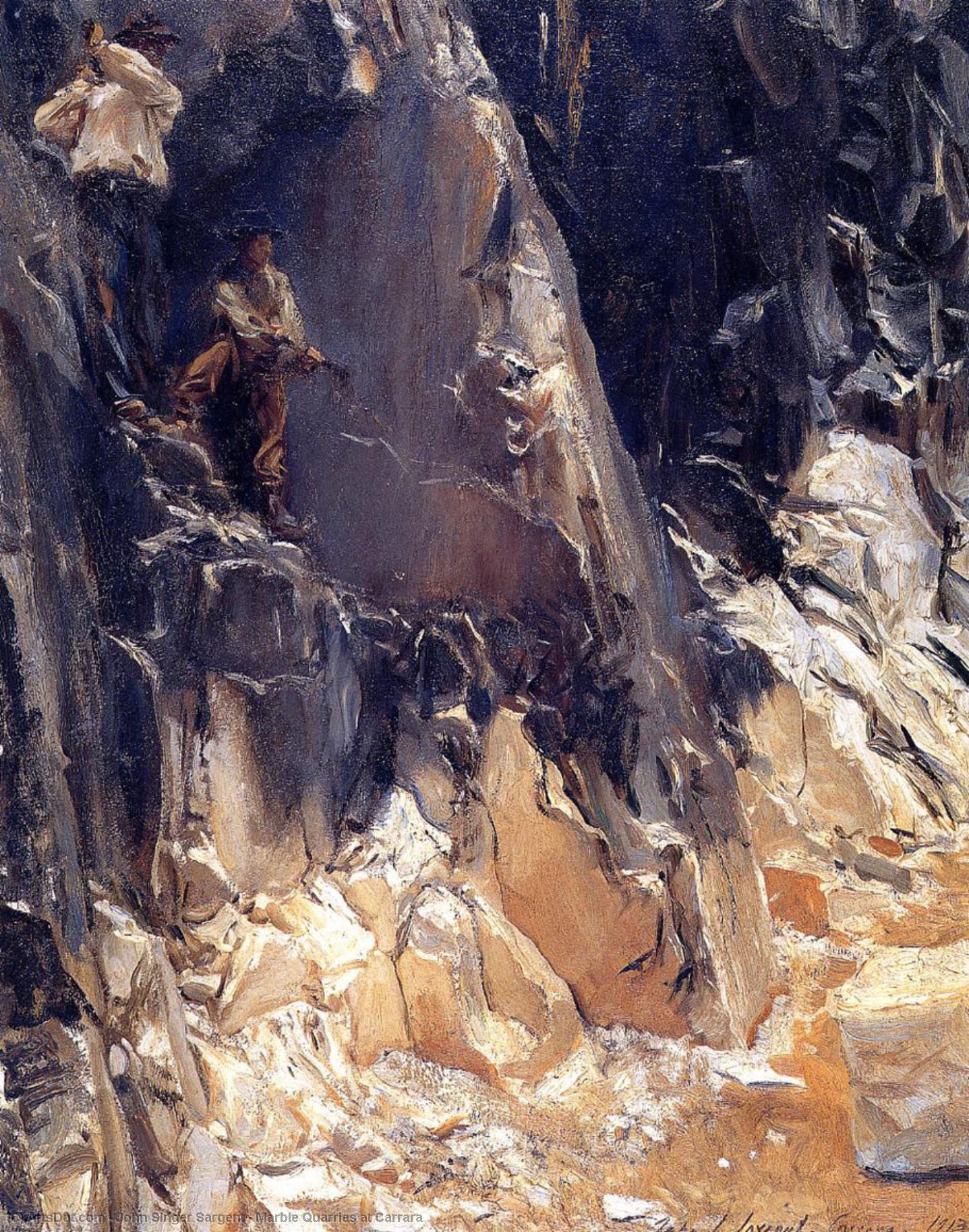 Marble Quarries At Carrara — John Singer Sargent