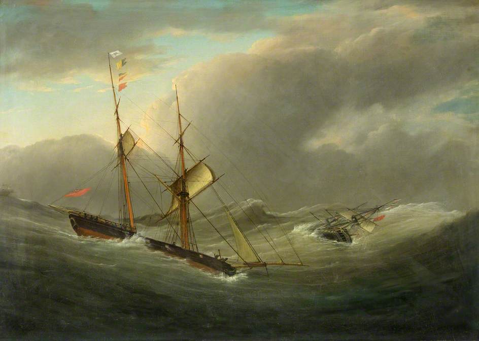 The Brigantine 'tom Cod' Rescuing The Crew Of 'la Plata' — Joseph Walter