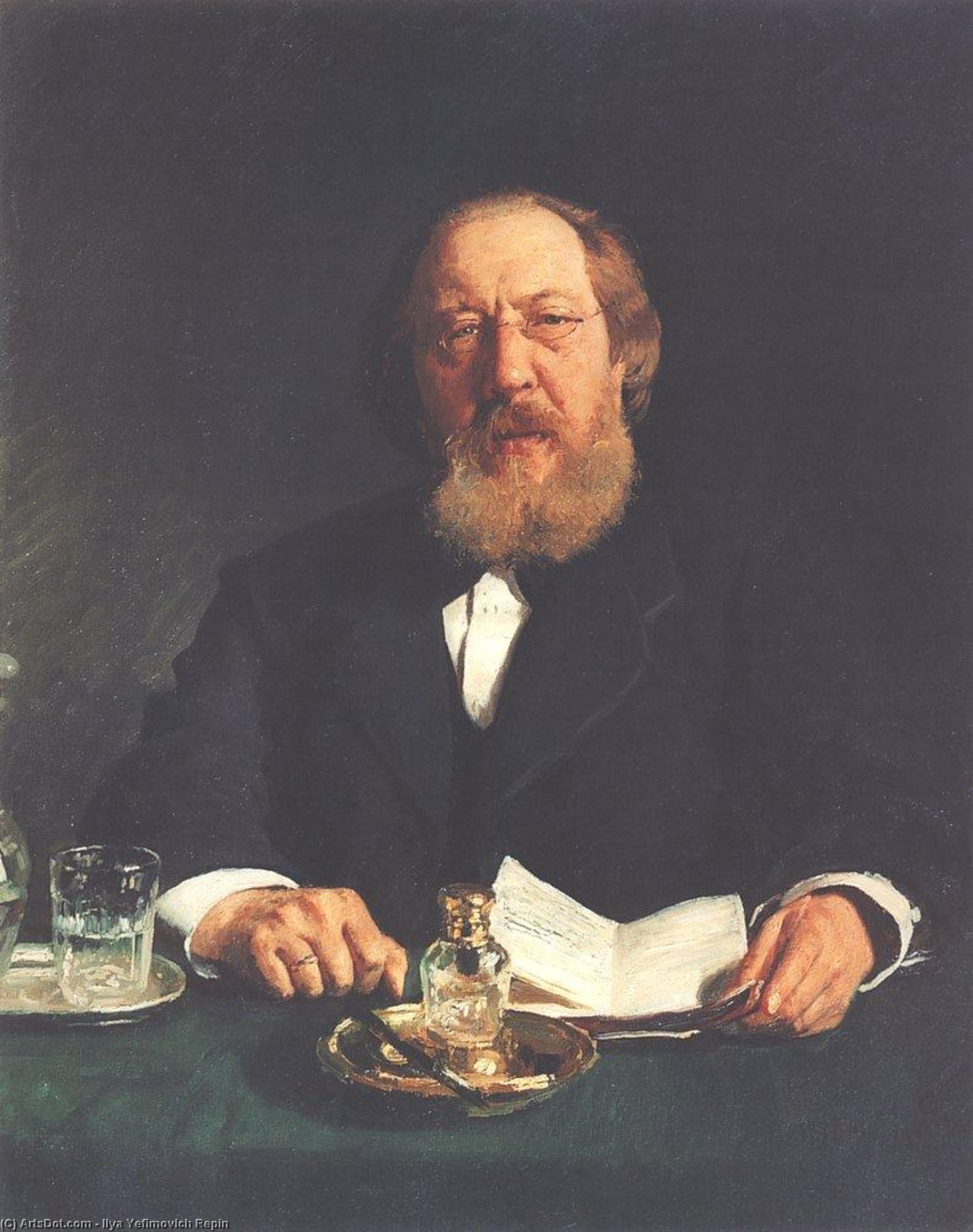 Portrait Of Poet And Slavophile Ivan Sergeyevich Aksakov — Ilya Yefimovich Repin