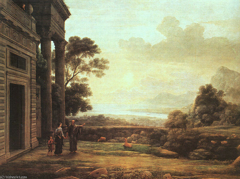 The Departure Of Hagar And Ishmael, Oil On Can — Claude Lorrain (claude Gellée)