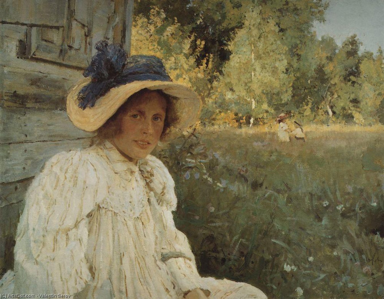 Summertime. Portrait Of Olga Serova — Valentin Alexandrovich Serov