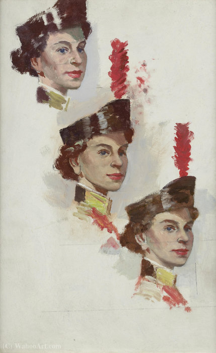 Three Studies Of Her Majesty The Queen, Elizabeth Ii — Edward Seago