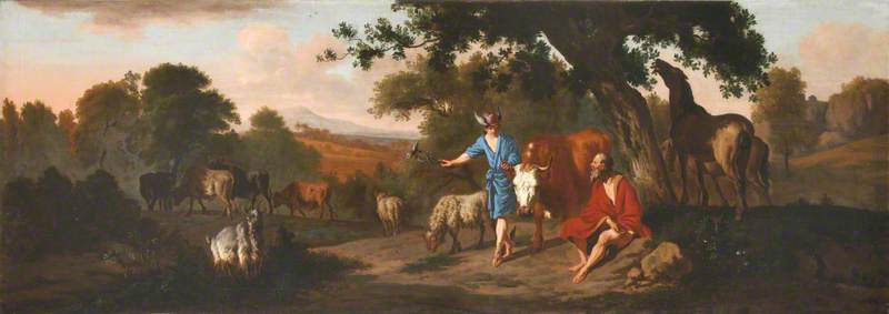 Landscape With Mercury And Battus And Various Animals — Dirk Van Bergen