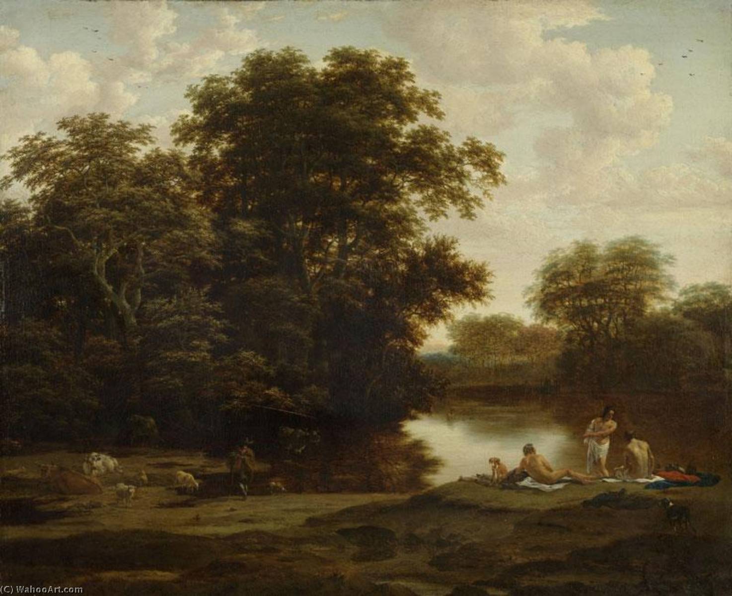 Landscape With Bathers — Николас Питерс Берхем
