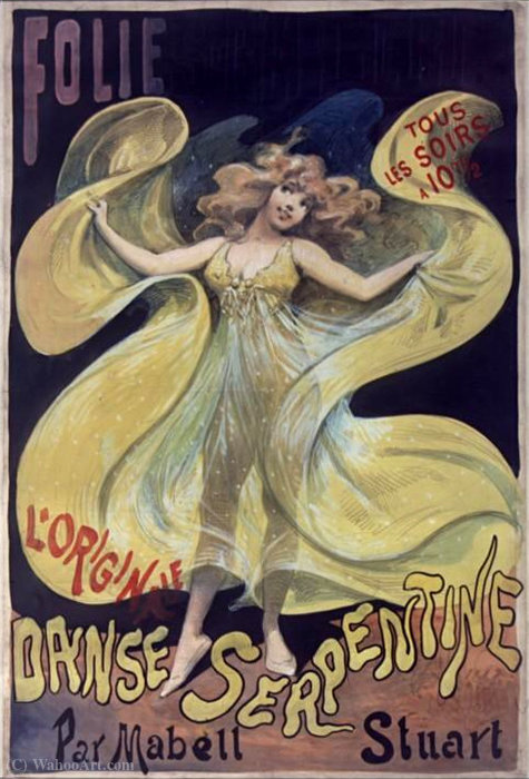 Poster Folie Bergère Danse De La Serpentine — Alfred Choubrac