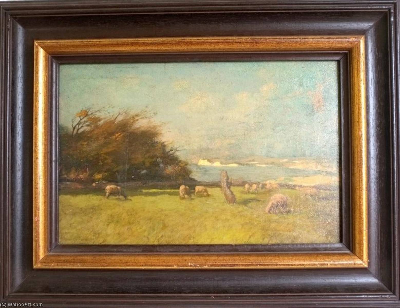 Moutons Au Pâturage — Boulard Auguste Marie