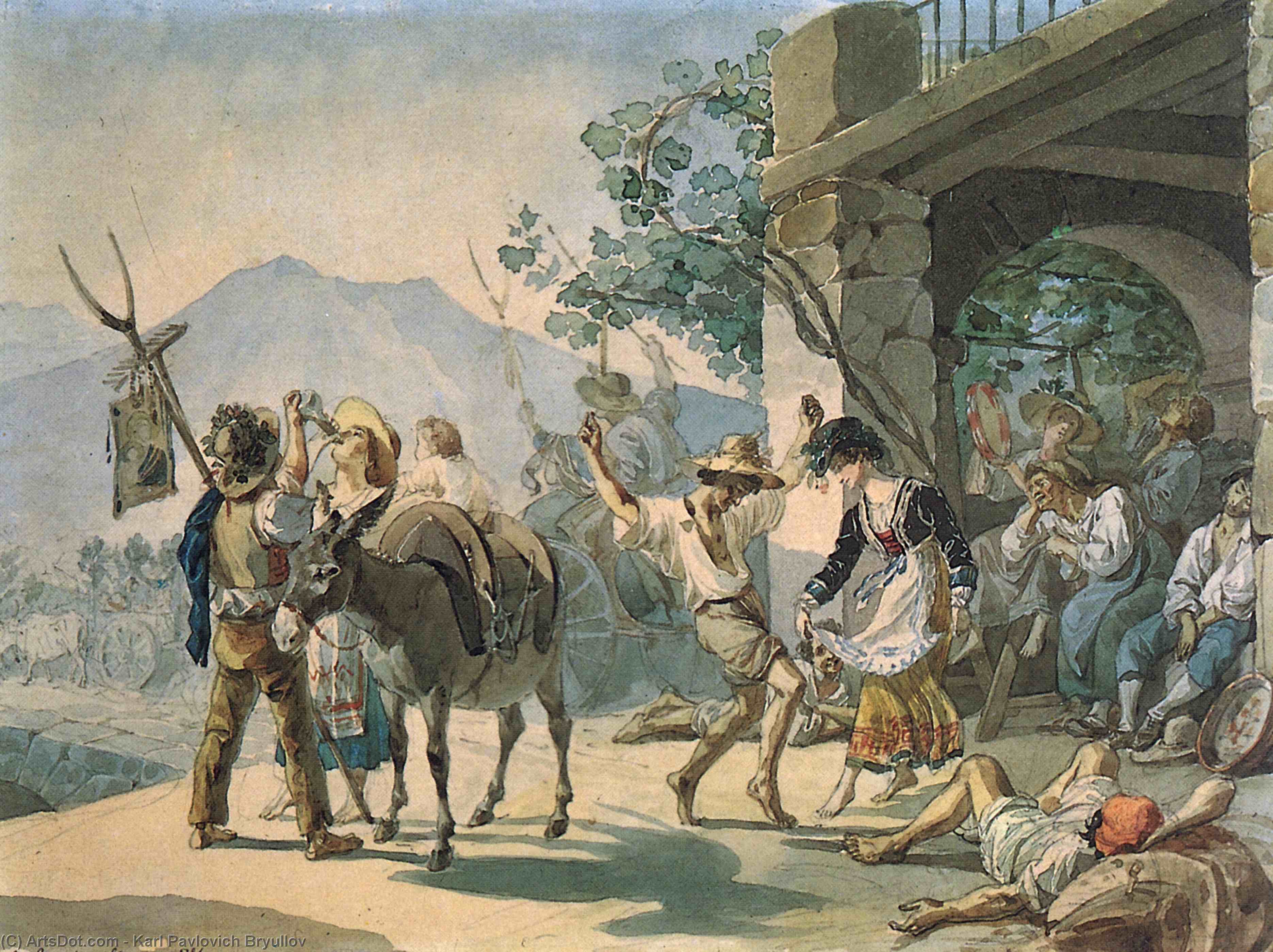 Grape Harvest Celebration — Karl Pavlovich Bryullov