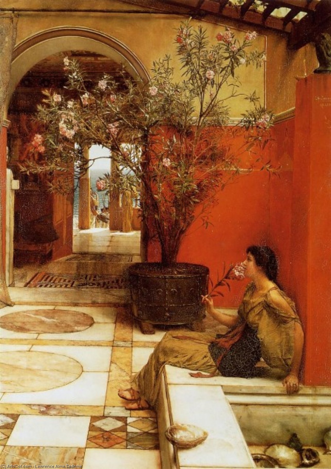 An Oleander — Lourens Alma Tadema