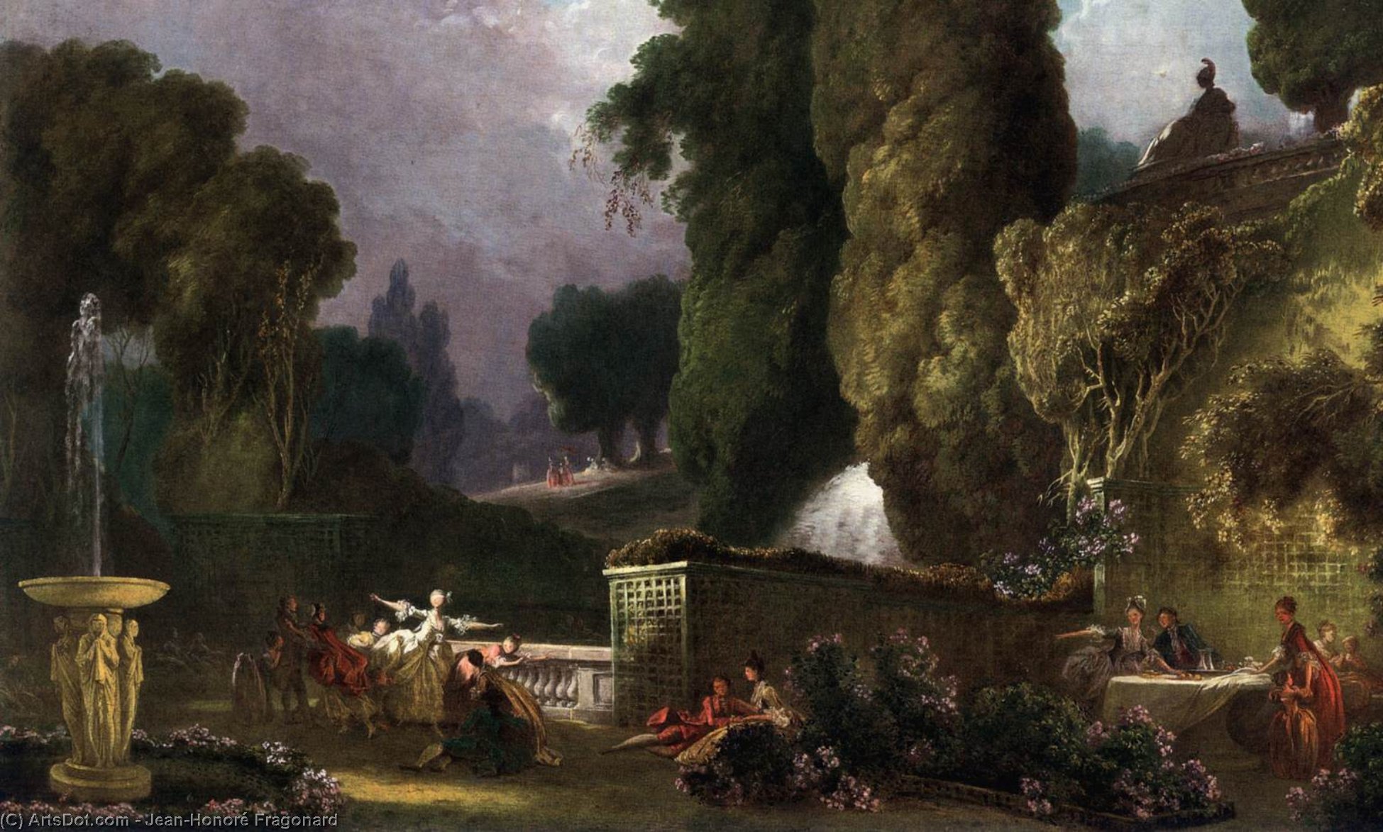 Blindman's Buff (detail) — Jean-honoré Fragonard