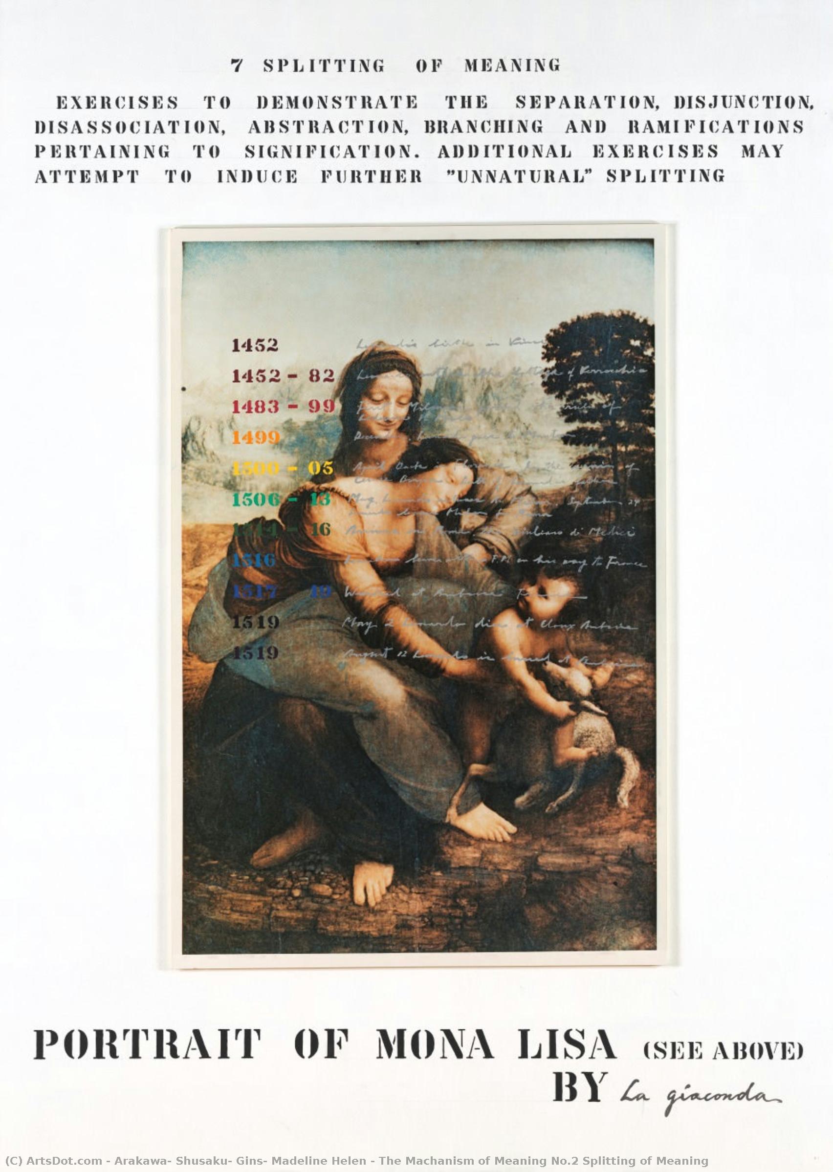 The Machanism Of Meaning No.2 Splitting Of Meaning — Arakawa, Shusaku; Gins, Madeline Helen