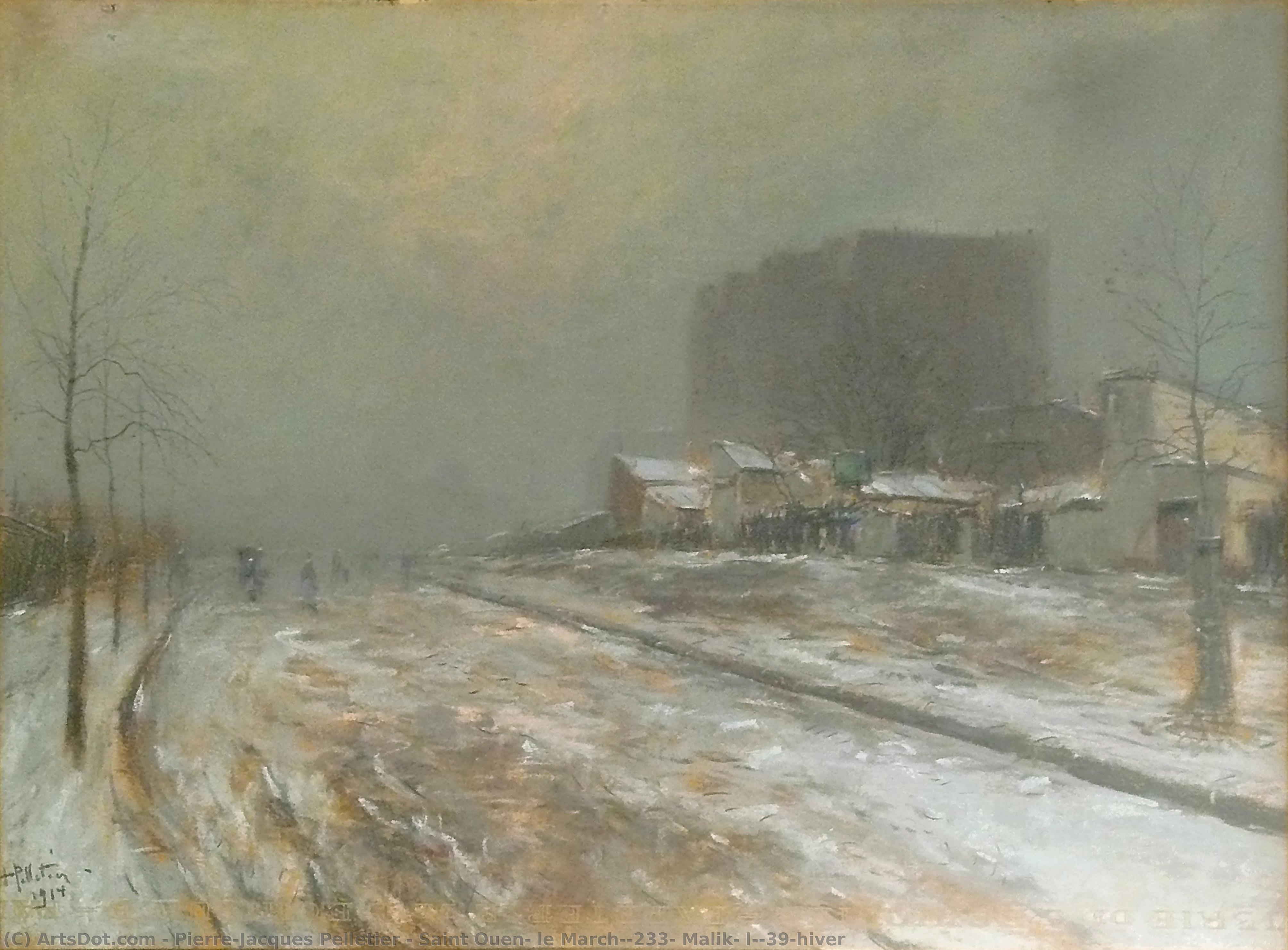 Saint Ouen, Le Marché Malik, L'hiver — Pierre Jacques Pelletier
