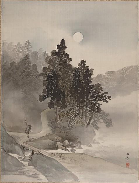 Traveling By Moonlight — Kawabata Gyokushō