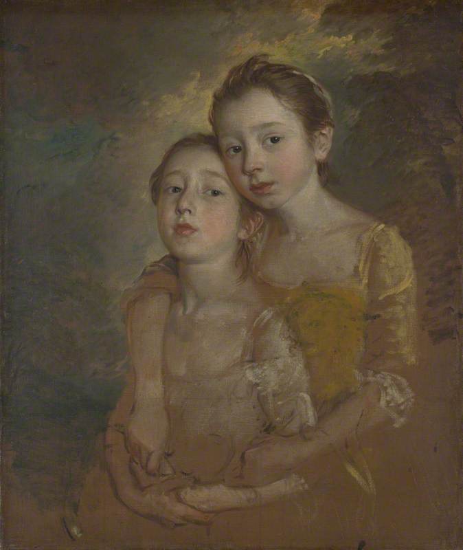 The Painter's Daughters With A Cat — Thomas Gainsborough