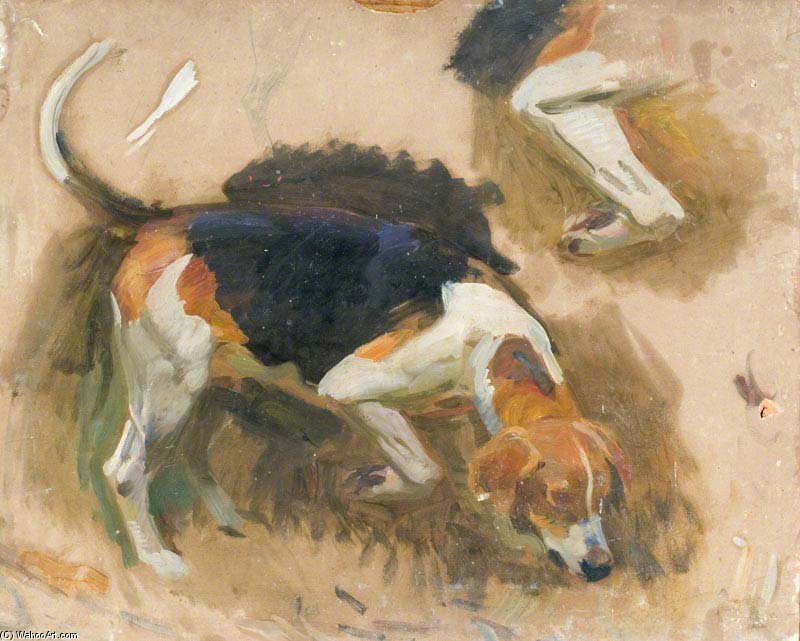 A Study Of A Hound — Sir Alfred James Munnings