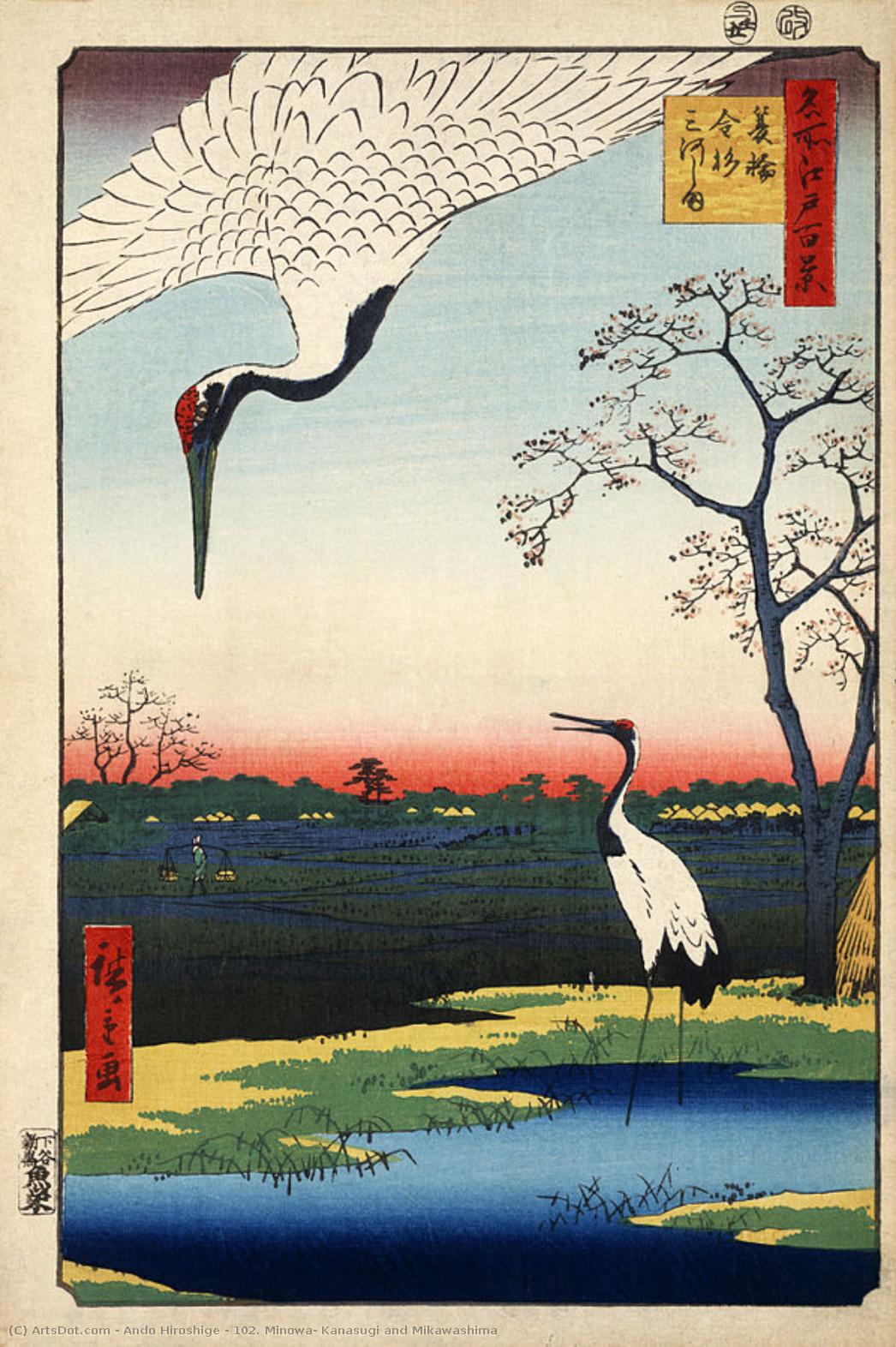 102. Minowa, Kanasugi And Mikawashima — Ando Hiroshige