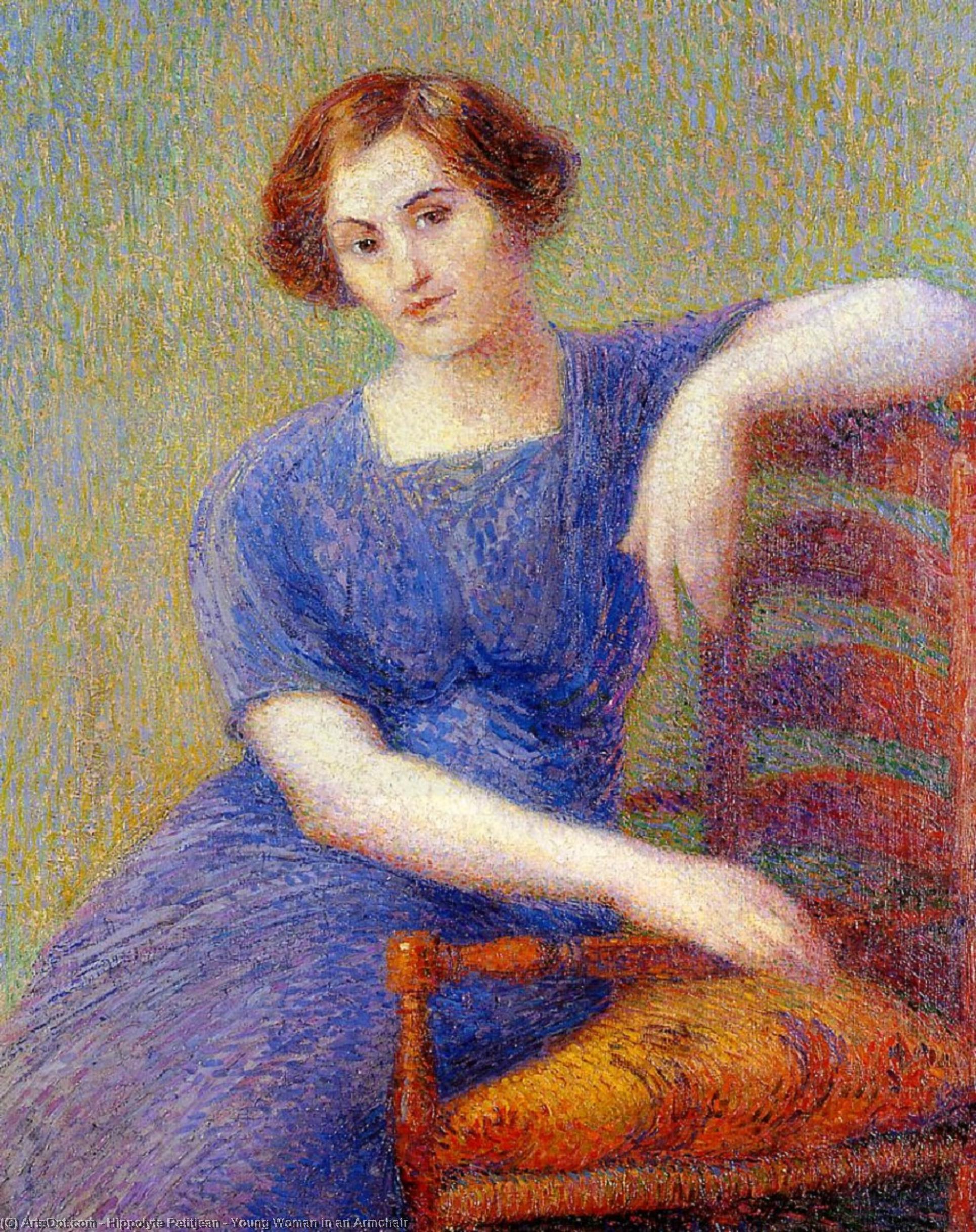 Young Woman In An Armchair — Hippolyte Petitjean
