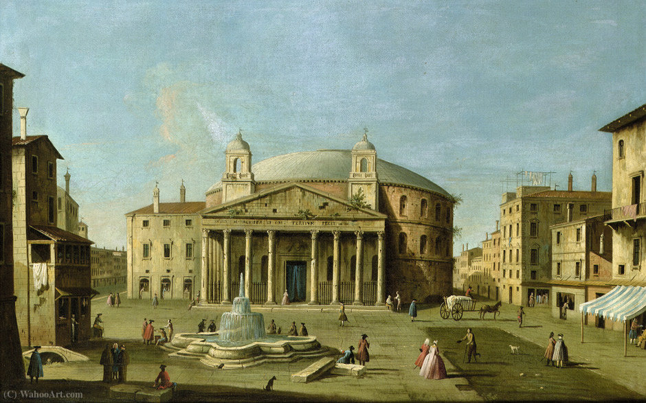 View Of The Pantheon In Rome — Apollonio Domenichini (maestro Della Fondazione Langmatt)