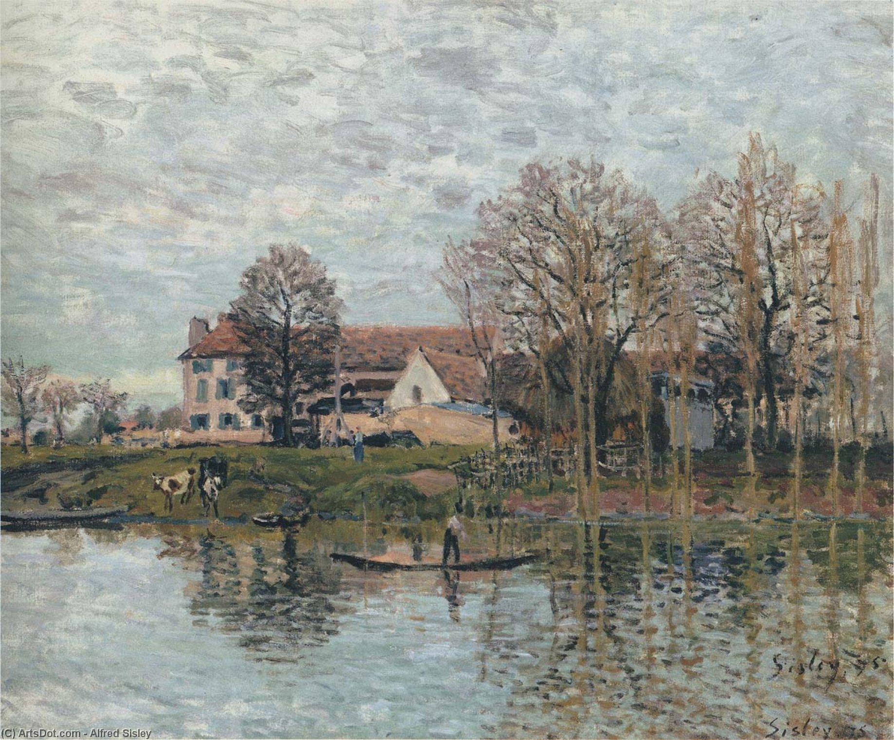 Banks Of The Seine At Port Marly — Alfred Sisley