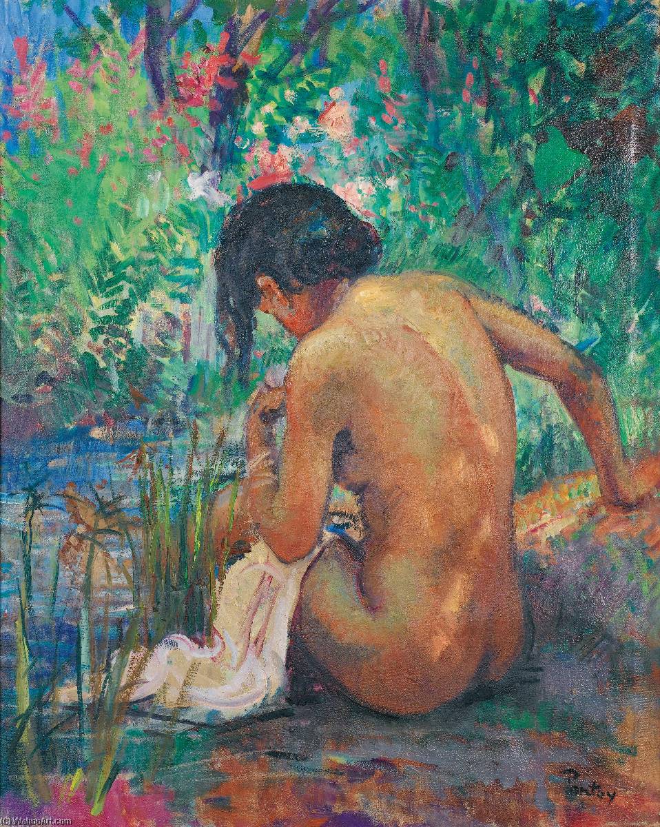 Nu Aux Lauriers Roses — Henri Jean Pontoy
