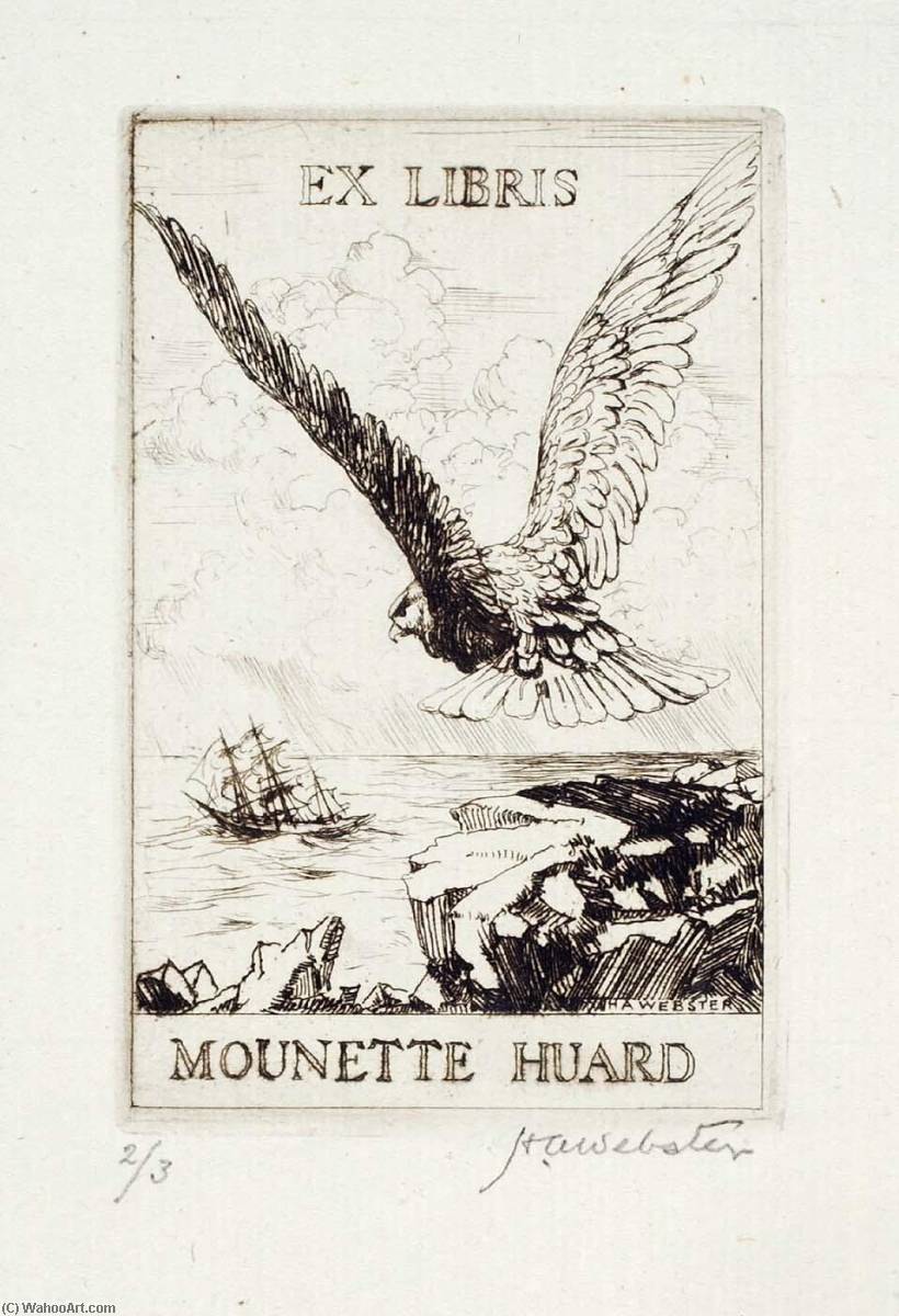 Book Plate Mounette Huard — Herman Armour Webster