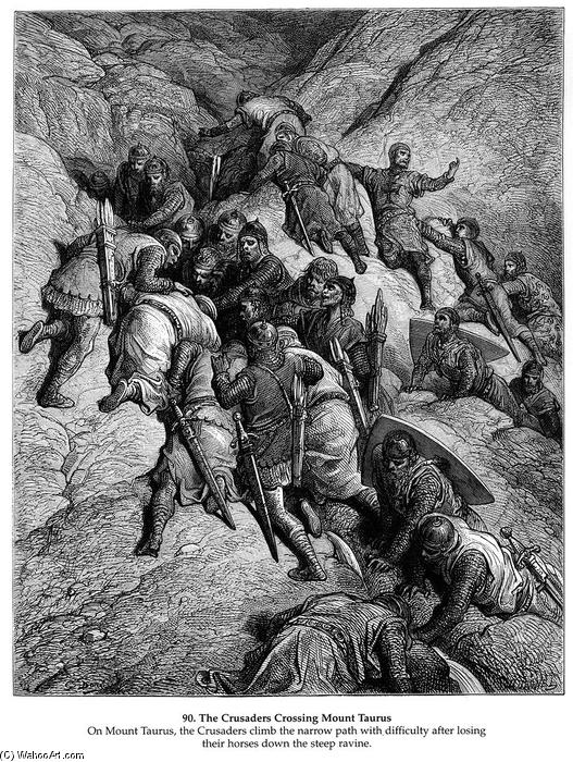 The Crusaders Crossing Mount Taurus — Gustav Dore