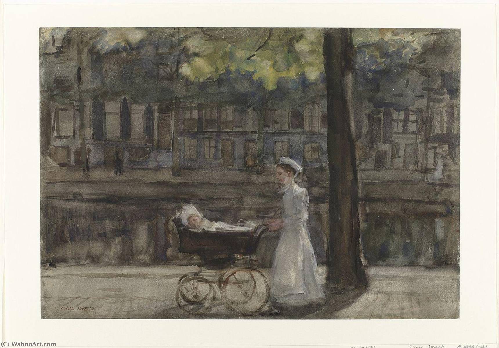 Housemaid With Pram — アイザック・ラザルス・イスラエルズ