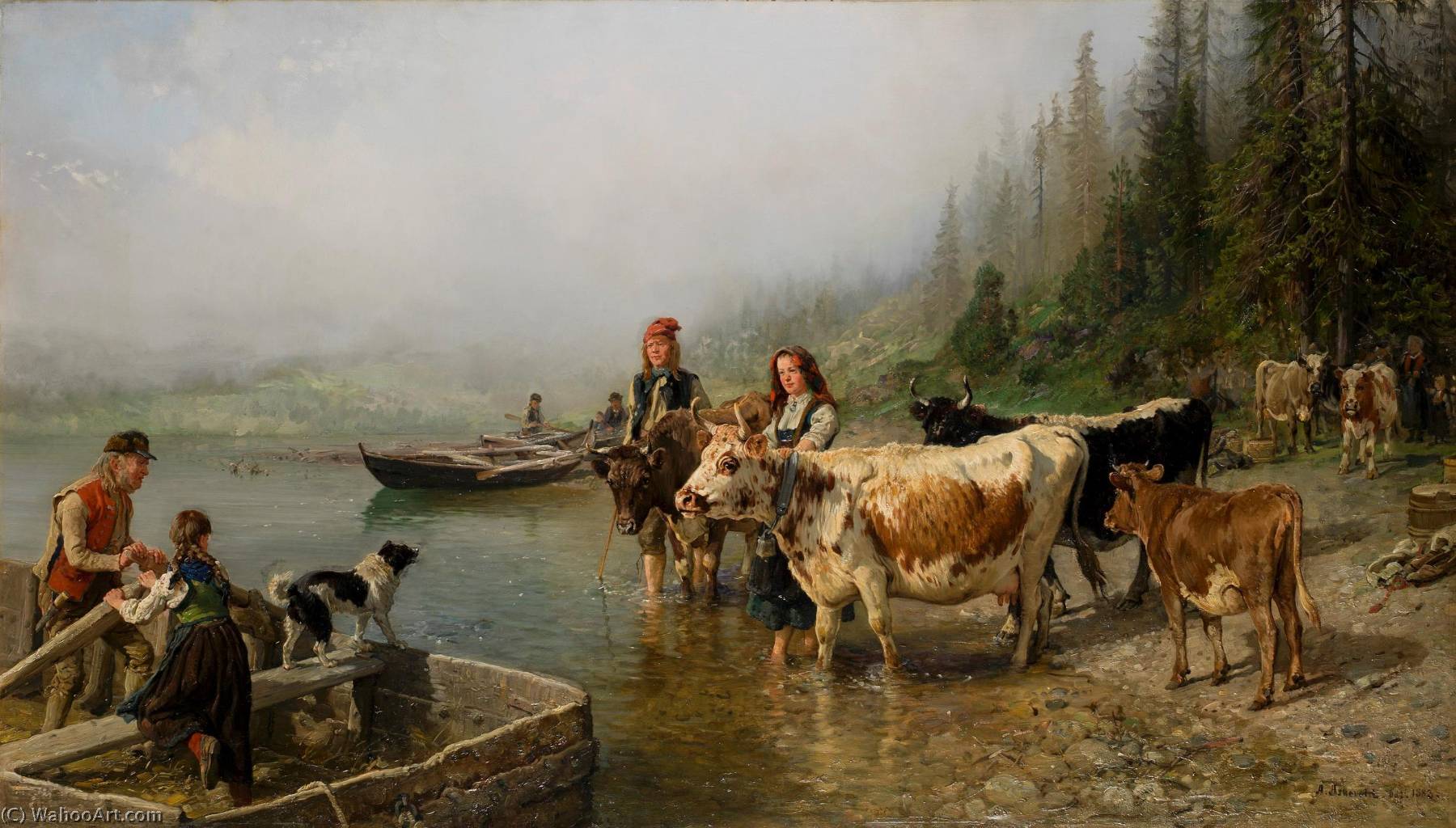 Ferry Place On A Lake — Anders Monsen Askevold