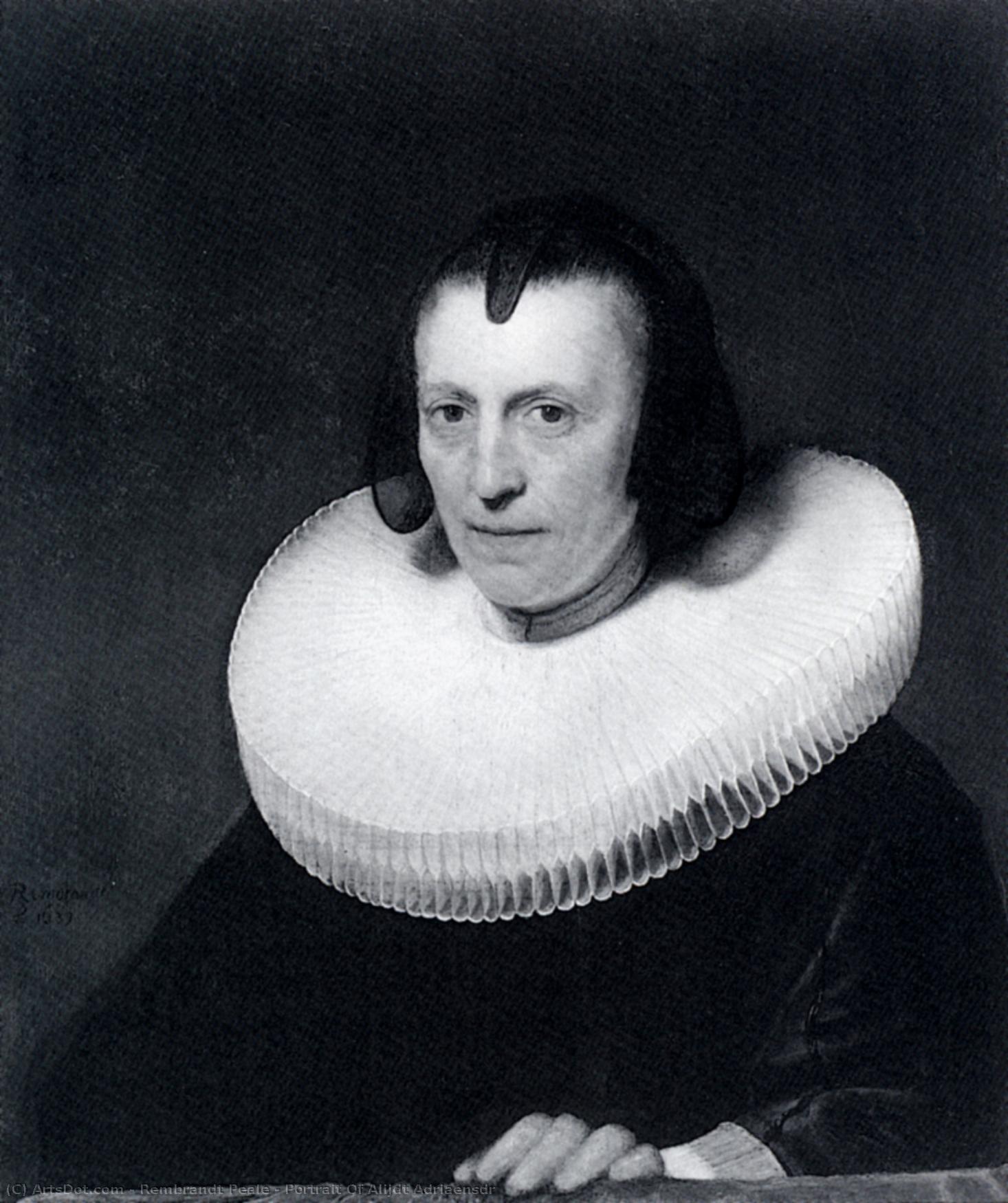 Portrait Of Alijdt Adriaensdr — Rembrandt Peale