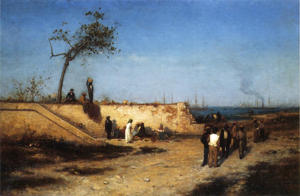 Fruit Vendors Under The Sea Wall At Nassau — Louis Comfort Tiffany