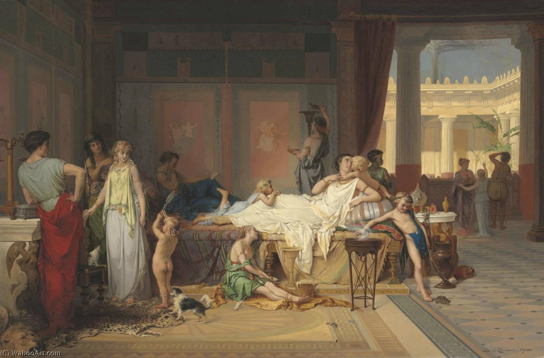 The Last Hour Of Pompeii The House Of The Poet — Pierre Olivier Joseph Coomans
