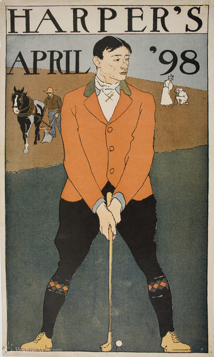'harper's April '98', (40 X 24 Cm) (1898) — Edward Penfield