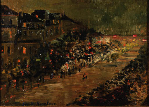 Paris By Night - Boulevard Des Italiens — Konstantin Alexejewitsch Korowin