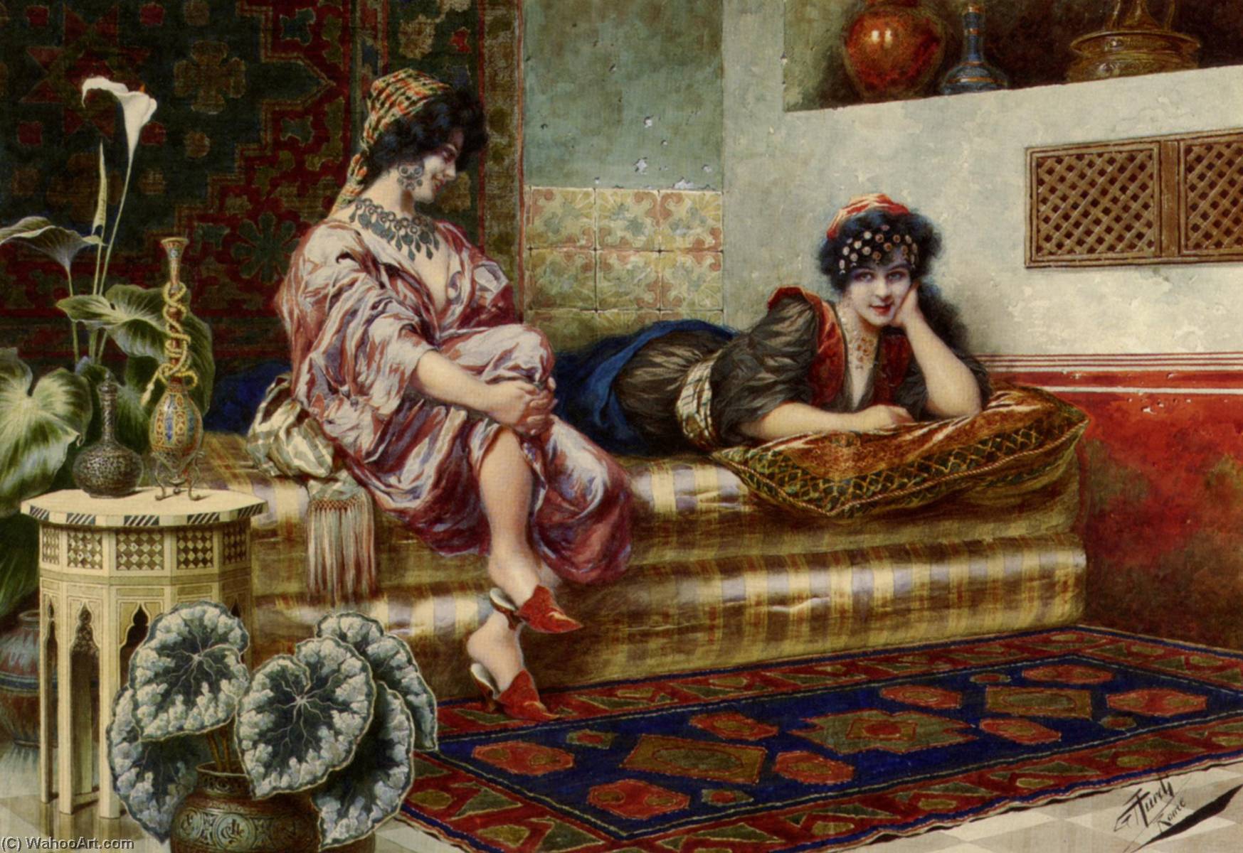 Idle Hours In The Harem — Franz Von Defregger