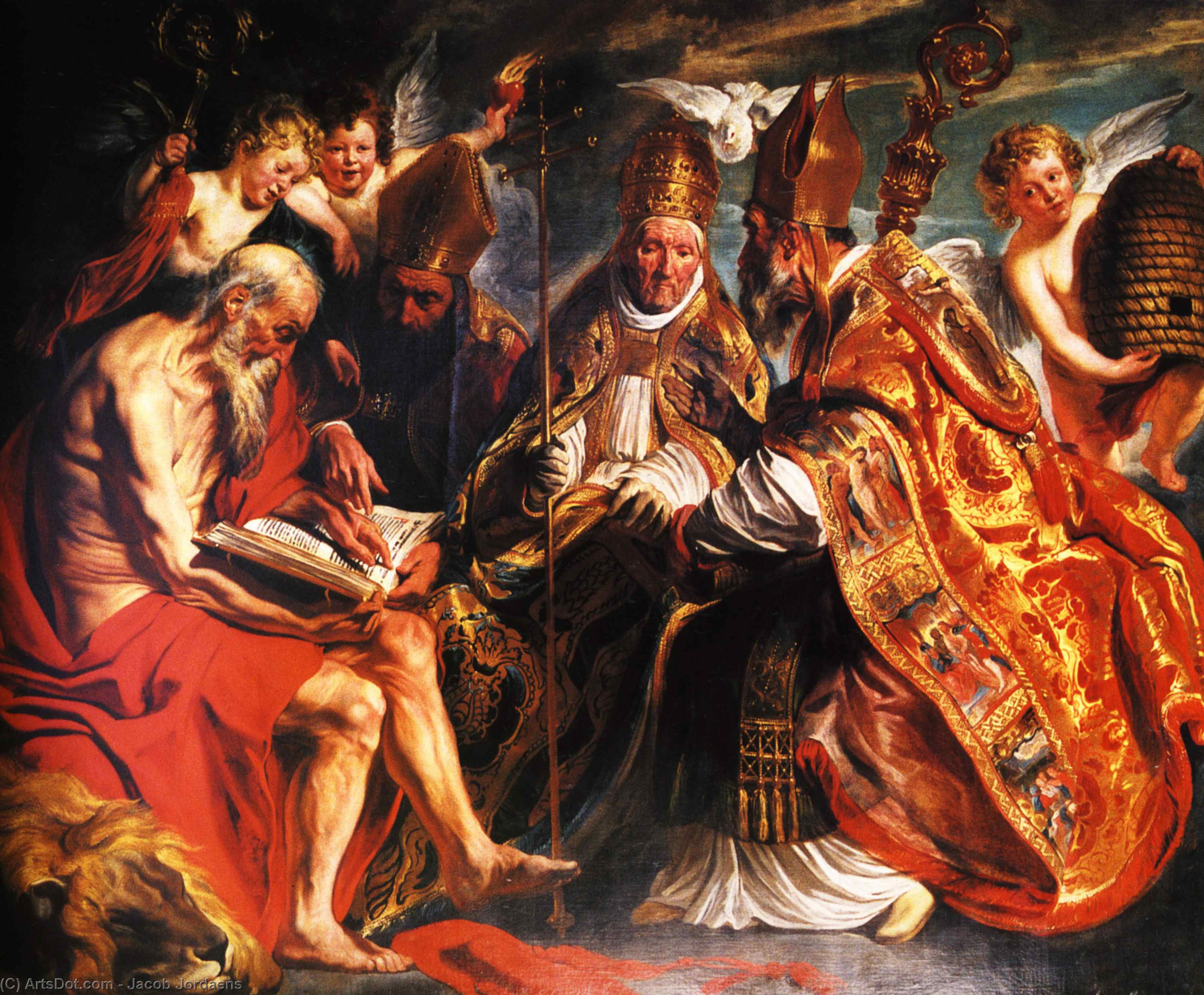The Four Latin Fathers Of The Church — Jacob Jordaens