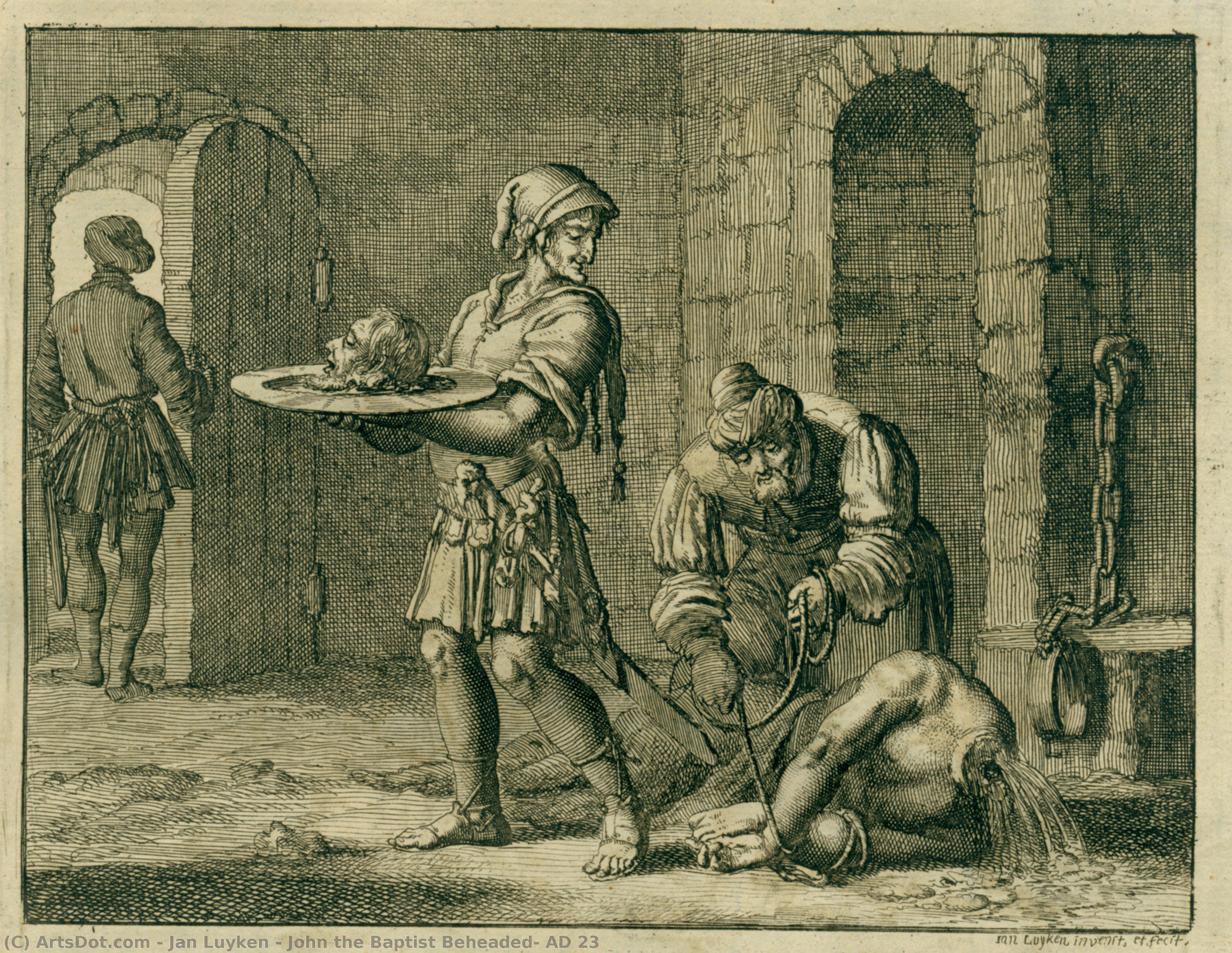 John The Baptist Beheaded, Ad 23 — Jan Luyken