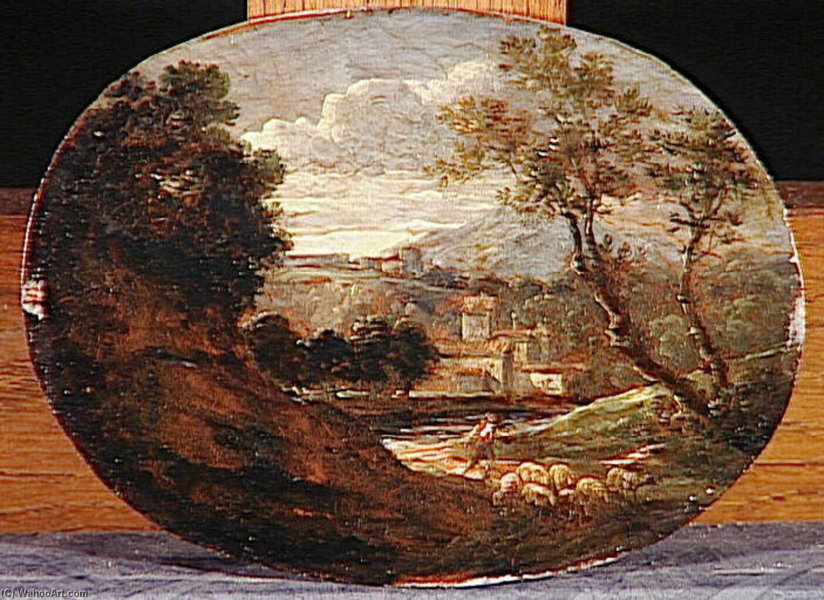 Paysage Avec Berger Et Troupeau De Moutons — Louis Philippe Crepin