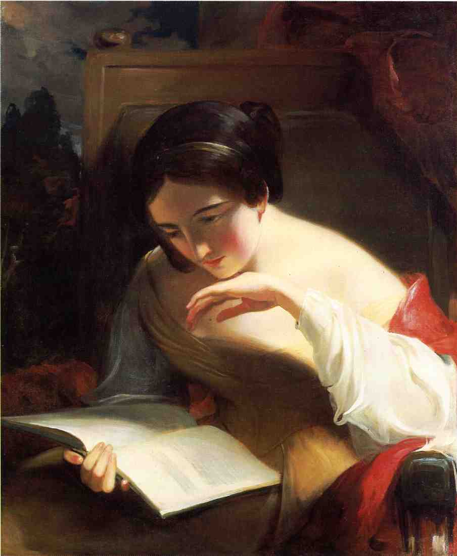 Portrait Of A Girl Reading — Thomas Sully