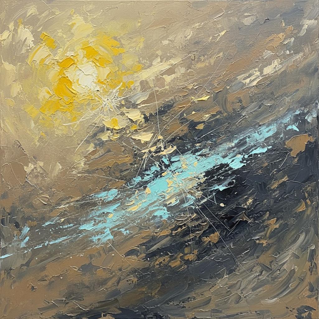 Luminous Rift: A Singular Study Of Celestial Light And Shadowed Chaos — Christian Noiret
