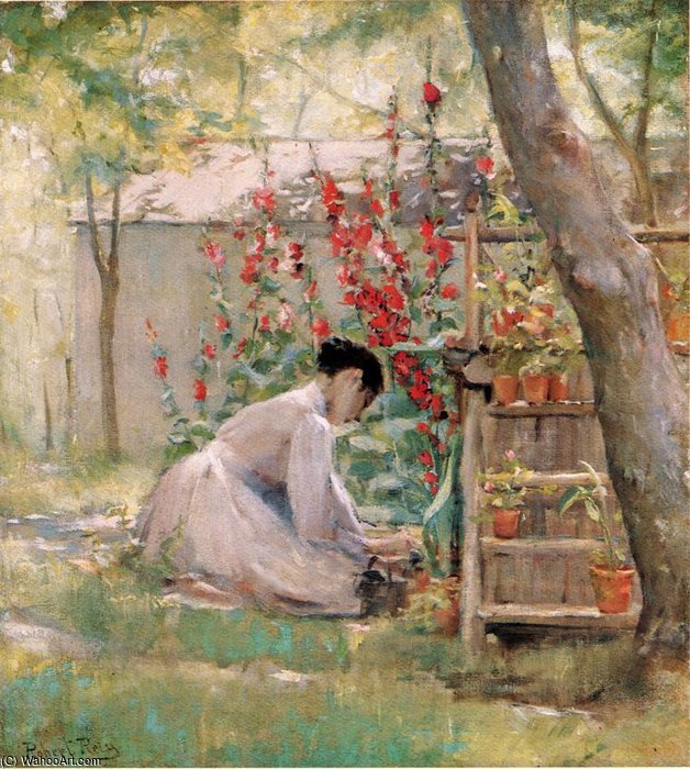 Tending The Garden — Robert Lewis Reid