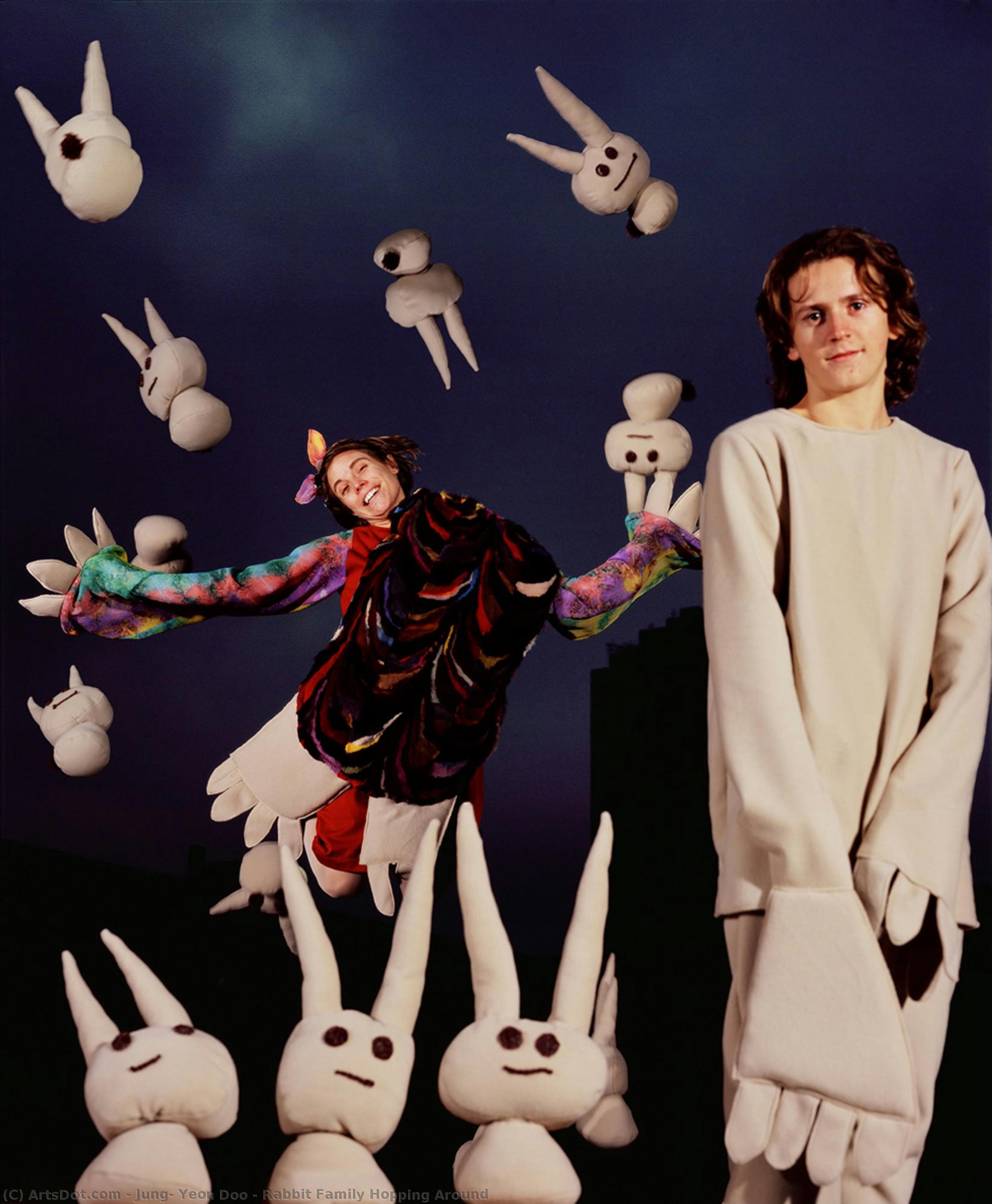 Rabbit Family Hopping Around — Jung Yeon Doo