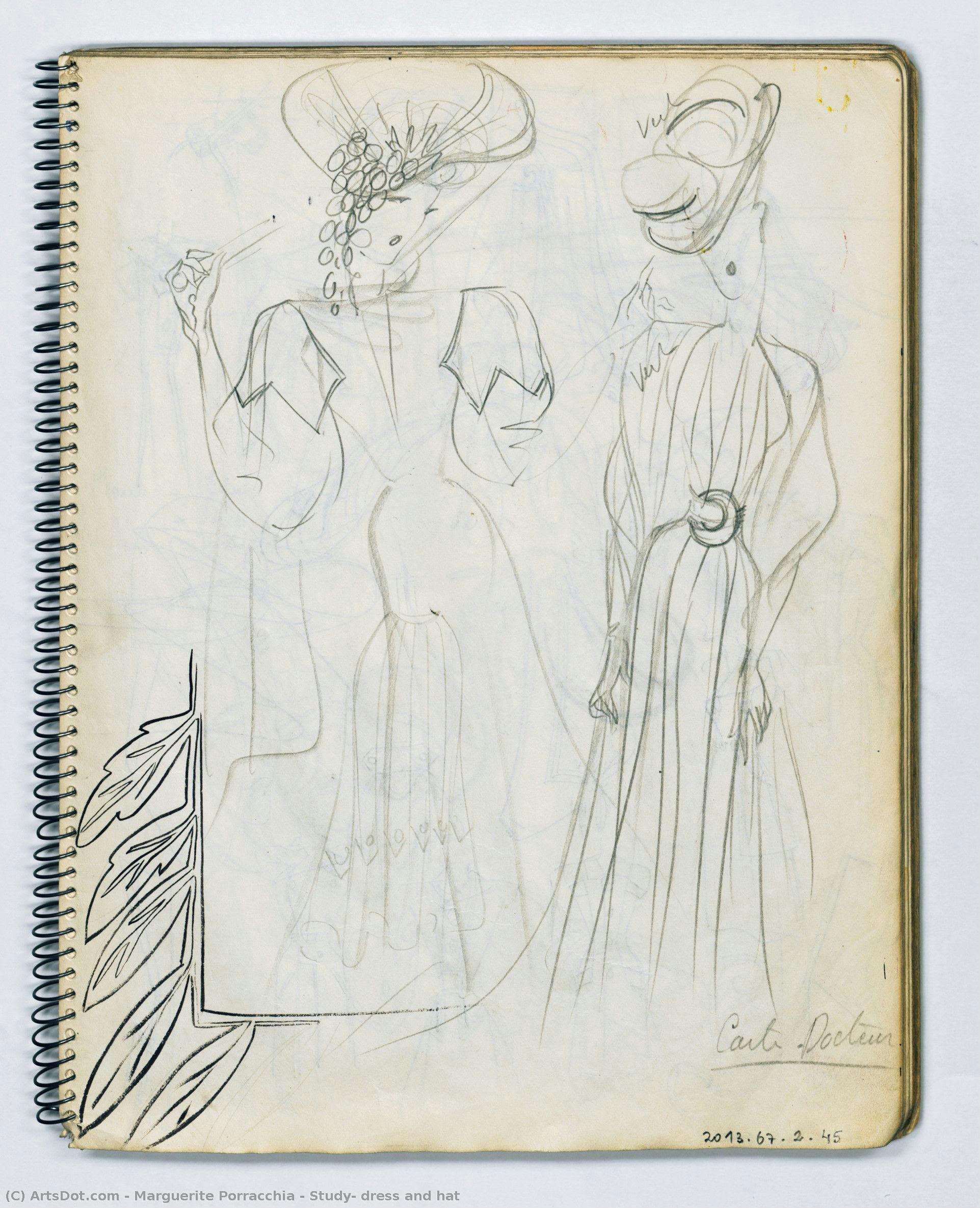 Study: Dress And Hat — Marguerite Porracchia
