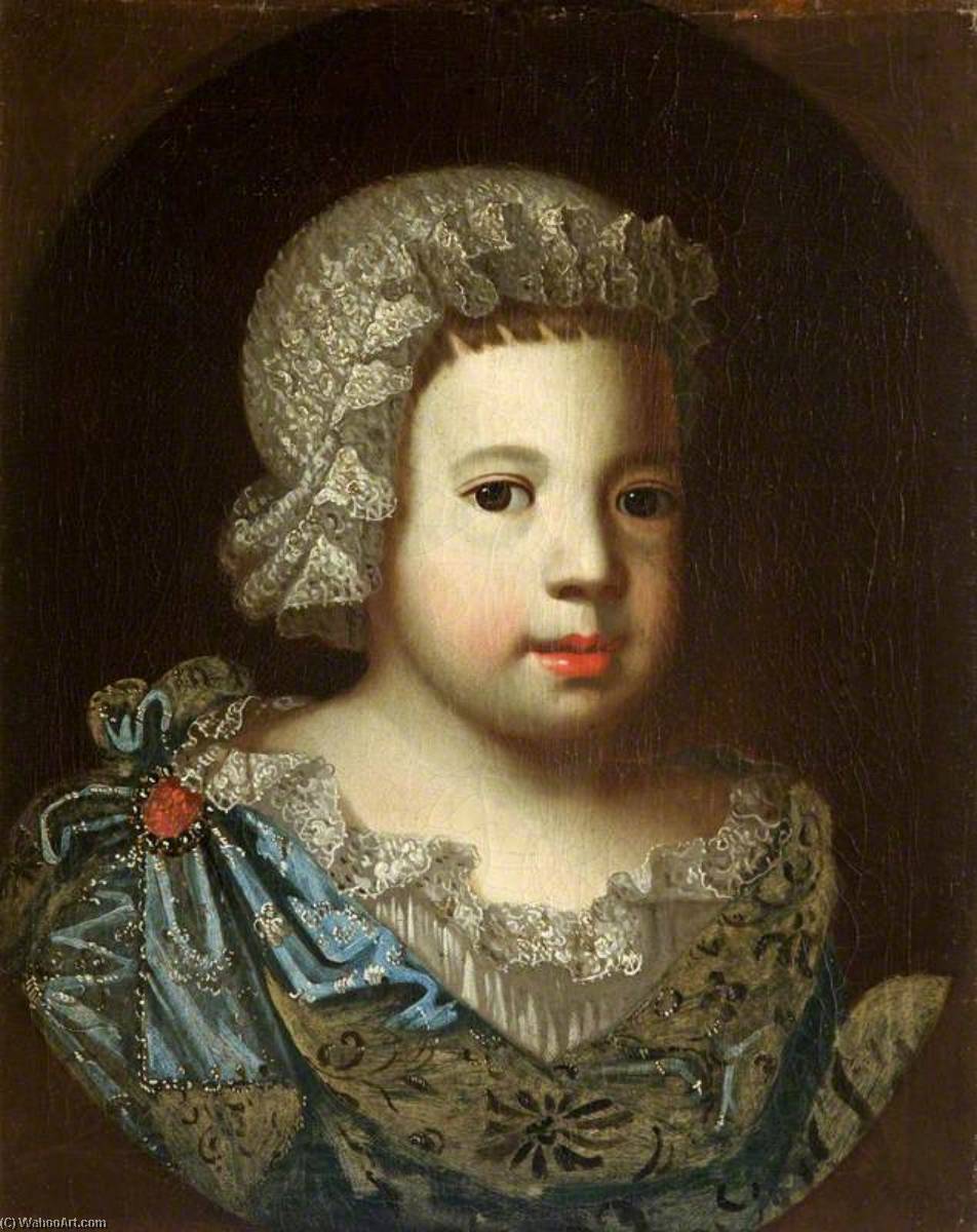 Portrait Of An Unknown Small Child — Benedetto Gennari The Younger