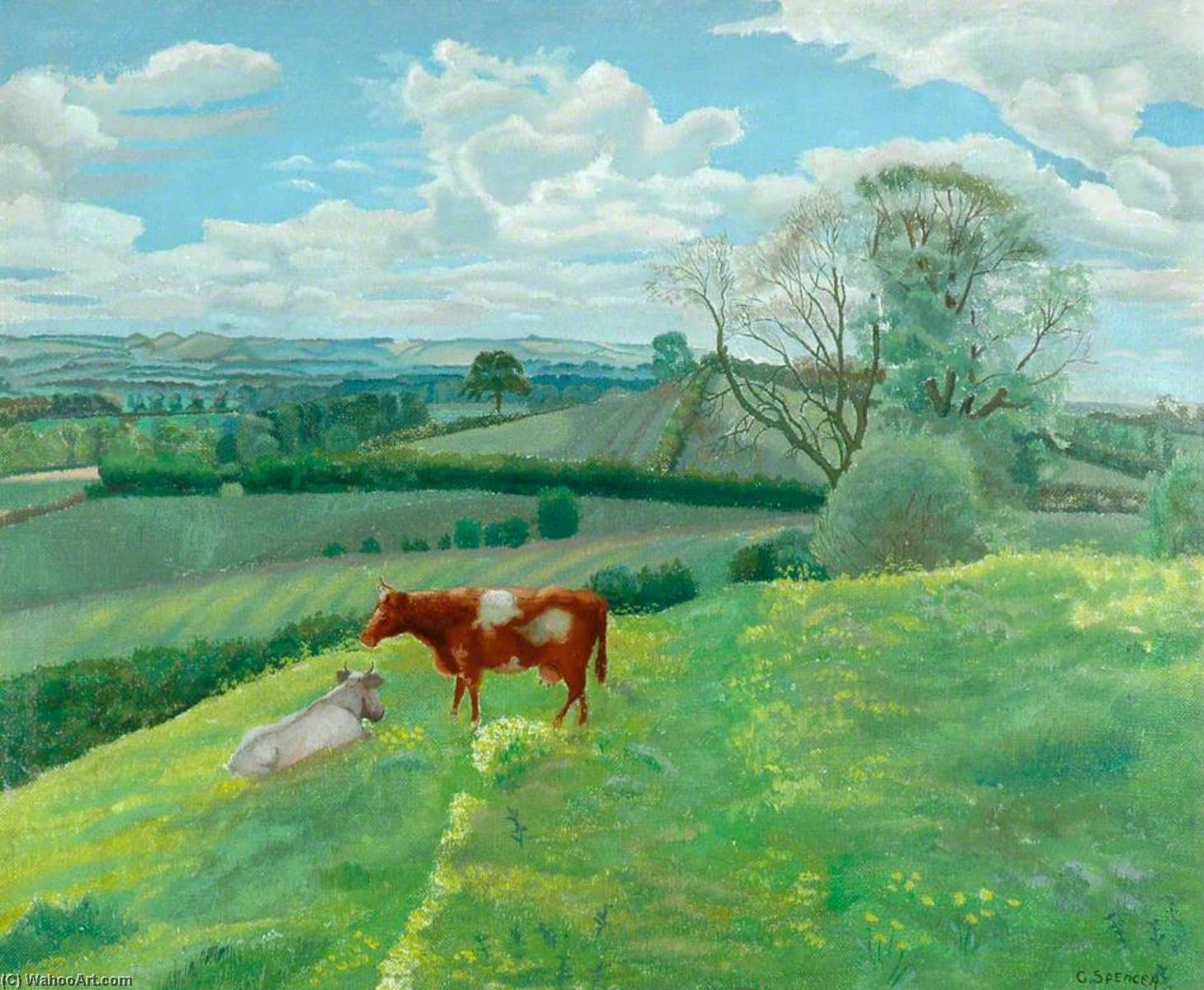 Landscape With Cows — Гилберт Спенсер