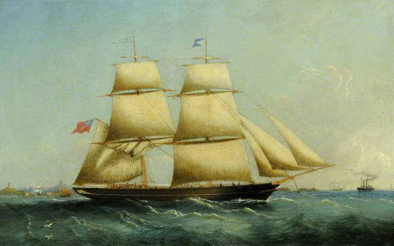 Guernsey Brig 'agilis' Off St Sampsons, Built 1860 — Philip John Ouless