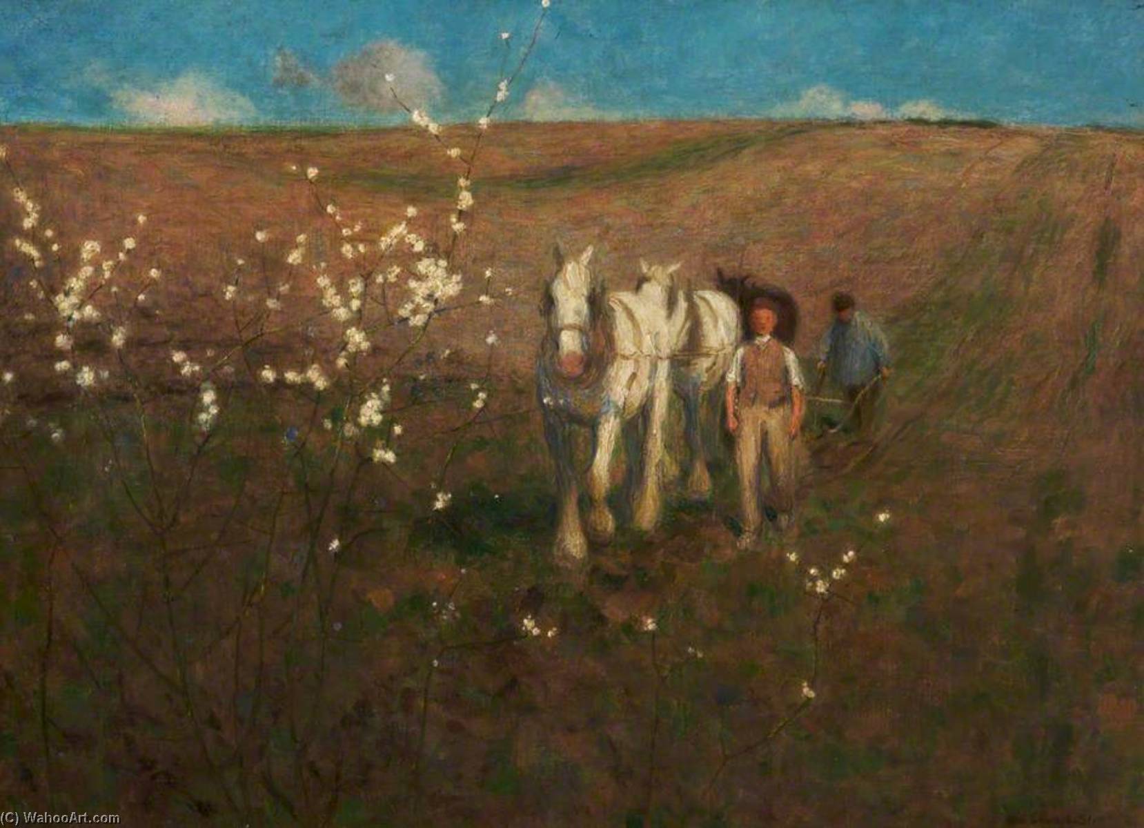Ploughing, Early Spring — William Edward Stott