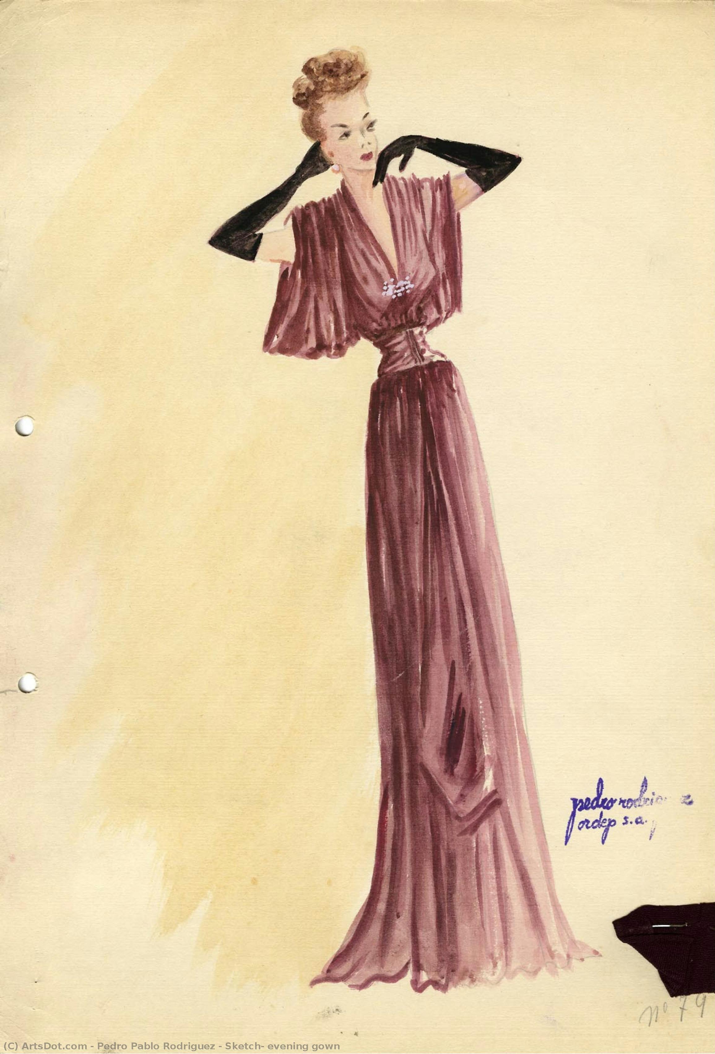 Sketch, Evening Gown — Pedro Pablo Rodriguez