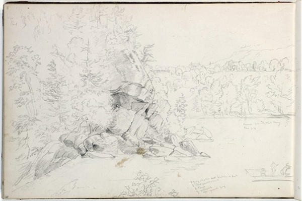 Study, Rocky Landscape, Lake — Thomas Cole