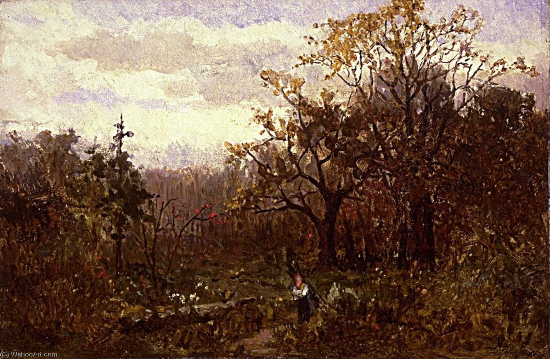 Untitled (landscape Woman Carrying Wood) — Edward Mitchell Bannister